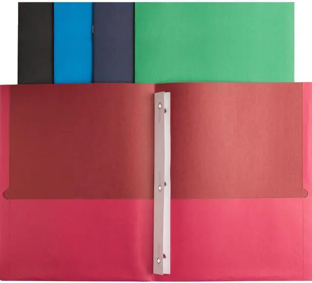 Alt view image 10 of 10 - Business Source 2-Pocket Folders 100 Sh Cap Ltr 9-1/2"x11" 25/BX AST 78531