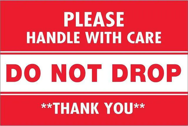 Main image of Tape Logic Labels "Do Not Drop" 2" x 3" Red/White 500/Roll DL1313