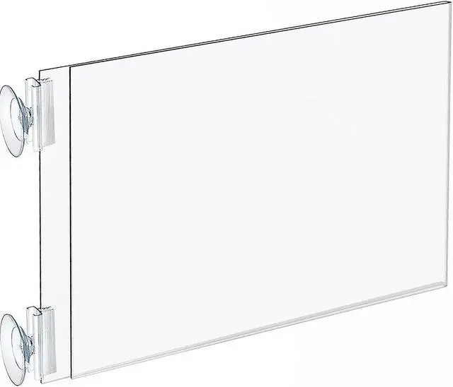 Main image of Azar Two Sided Acrylic Sign Holder with Suction Cup Grippers (106689)