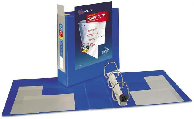 Alt view image 2 of 17 - Avery Heavy-Duty View Binder w/Locking EZD Rings 3" Cap Pacific Blue 79811