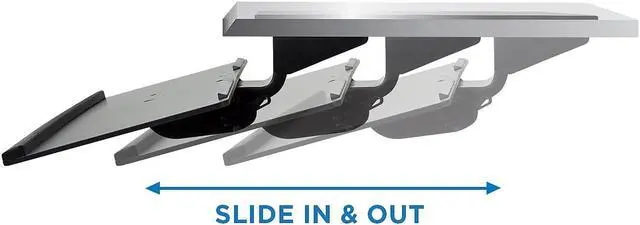 Alt view image 9 of 12 - Mount-It! Under Desk Keyboard Tray and Mouse Platform with Gel Wrist Pad | 17 Inch Track