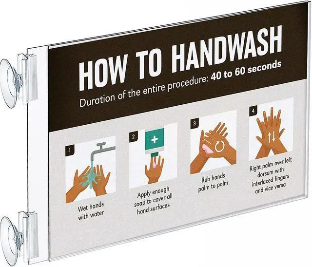 Alt view image 6 of 6 - Azar Two Sided Acrylic Sign Holder with Suction Cup Grippers (106689)