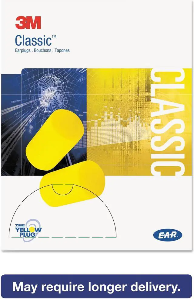 Alt view image 12 of 18 - Ear Classic Small Earplugs In Pillow Paks, Pvc Foam, Yellow, 200 Pairs