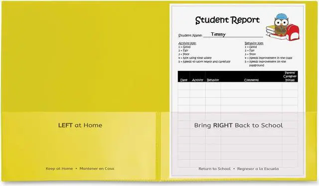 Main image of C-Line Classroom Connector Folders 9"x11-3/4" 25/BX Yellow 32006