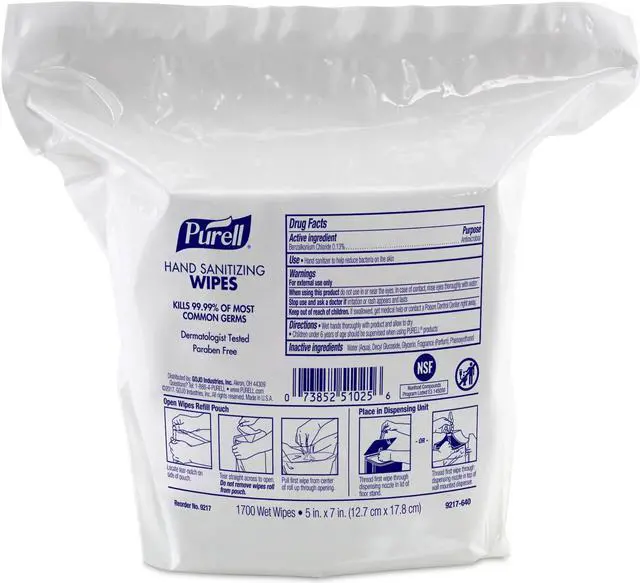 Alt view image 2 of 5 - Gojo 921702 Purell Hand Sanitizing Wipes Dispenser Refill, White