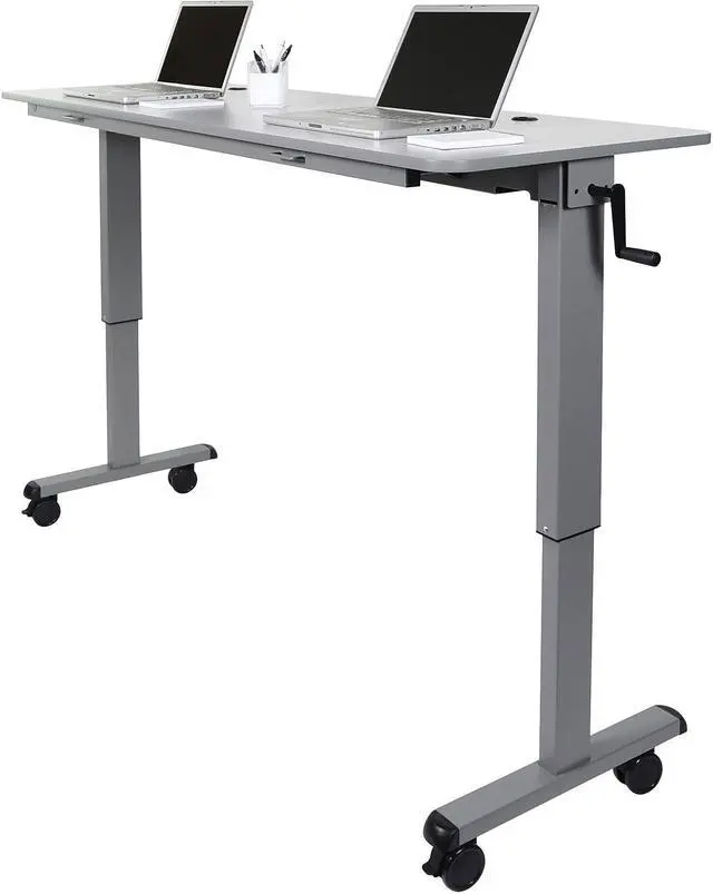 Alt view image 8 of 20 - Luxor STAND-NESTC-72 is a 72" Adjustable flip top Table wih a Crank Handle