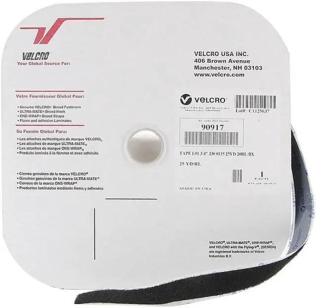 Alt view image 5 of 14 - VELCRO(R) brand STICKY BACK(R) Loop Tape 3/4"X25 Yards-Black