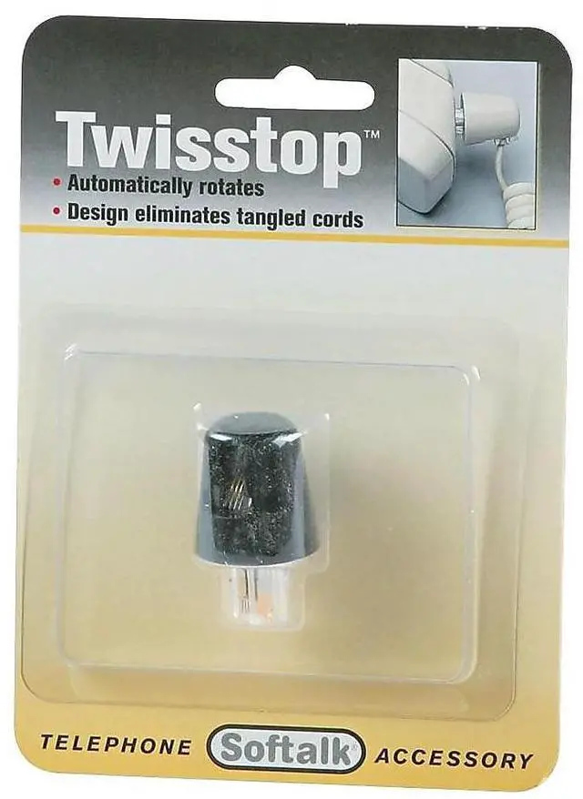 Alt view image 13 of 19 - Softalk Twisstop Rotating Phone Cord Detangler, Black 1501