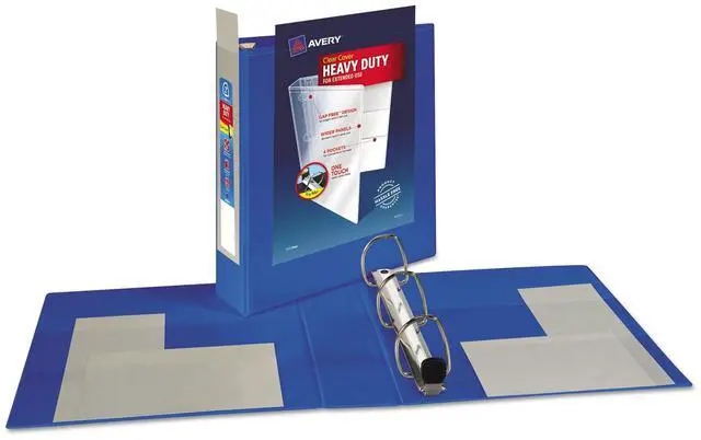Alt view image 2 of 13 - Avery Heavy-Duty View Binder w/Locking EZD Rings 2" Cap Pacific Blue 79778
