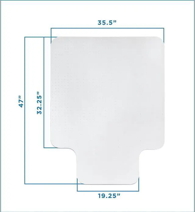 Alt view image 9 of 10 - Mount-It! Clear Chair Mat for Carpet | 47" x 35.5"