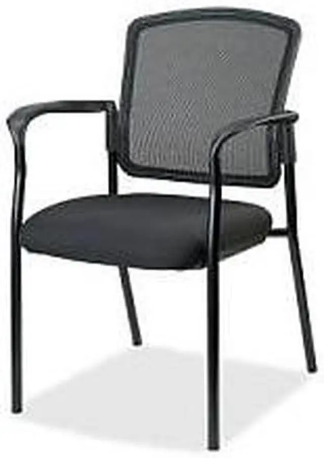 Alt view image 2 of 11 - Lorell Guest Chair w/Arms 25-4/5"x20"x32" Black 23100