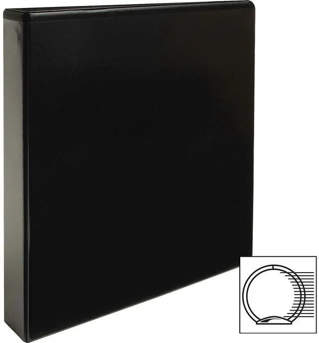 Alt view image 2 of 11 - Business Source View Binder w/ 2 Inside Pockets 1-1/2" Capacity Black 09954
