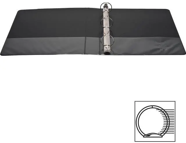 Alt view image 5 of 11 - Business Source View Binder w/ 2 Inside Pockets 1-1/2" Capacity Black 09954