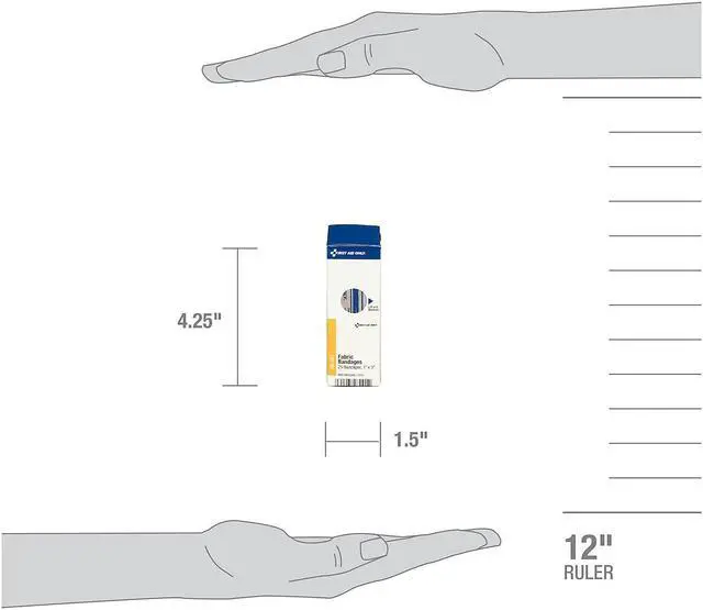 Alt view image 19 of 19 - First Aid Only Fabric Bandages, 1" x 3", 25/Box