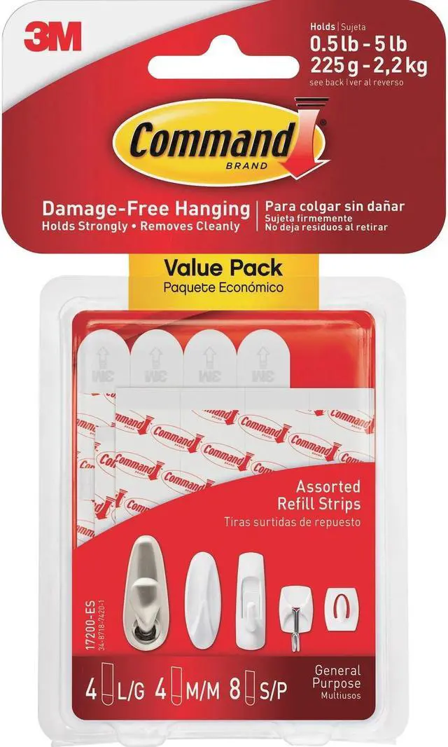 Alt view image 5 of 8 - 3M Command Wht Refill Strip 17200ES Unit: EACH - OEM
