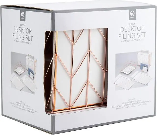 Alt view image 2 of 6 - U Brands Desktop Organizer Set Rose Gold (2104U00-01)