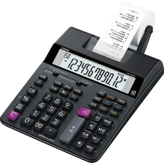 Alt view image 12 of 13 - Casio Printing Calculator 12-Digit 7-3/4"Wx10-3/4"Lx2-3/10"H BK HR200RC