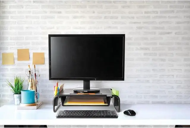 Alt view image 15 of 17 - Allsop Metal Art Organizer 5 Monitor Black Supports 30 lbs 32166