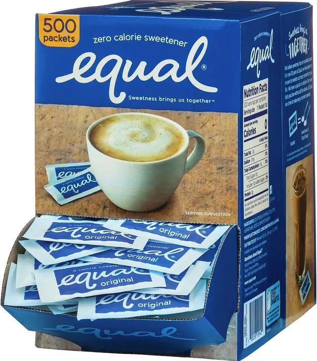 Alt view image 11 of 17 - Equal MRINUT20015448 Sugar Substitute Packets - 1 Box (500 Packets)