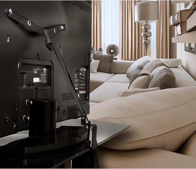 Alt view image 9 of 12 - Mount-It! TV Safety Straps for Child and Baby Proofing |Secures to TV Stand and Walls