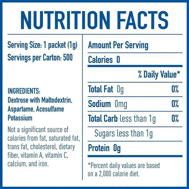 Alt view image 15 of 17 - Equal MRINUT20015448 Sugar Substitute Packets - 1 Box (500 Packets)