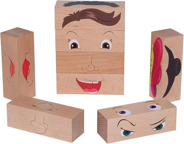 Alt view image 3 of 7 - How Am I Feeling? Blocks, 8 Pieces