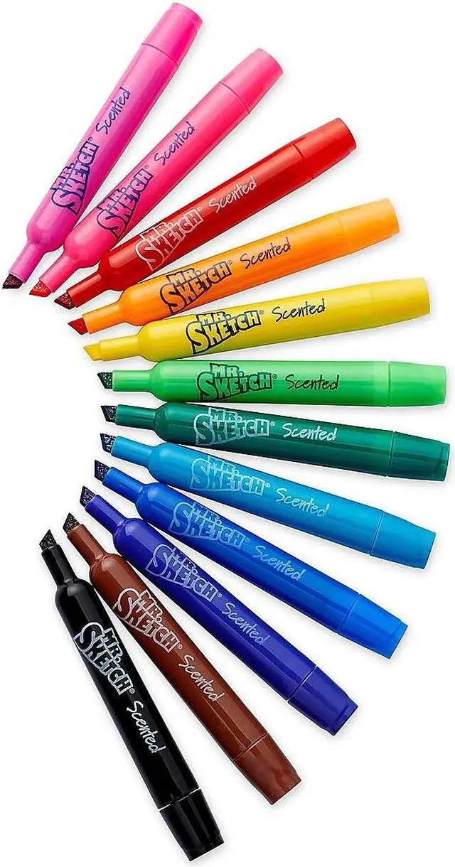 Alt view image 2 of 5 - Mr. Sketch Scented Watercolor Marker Chisel Tip 12 Colors 12/Set 1905069