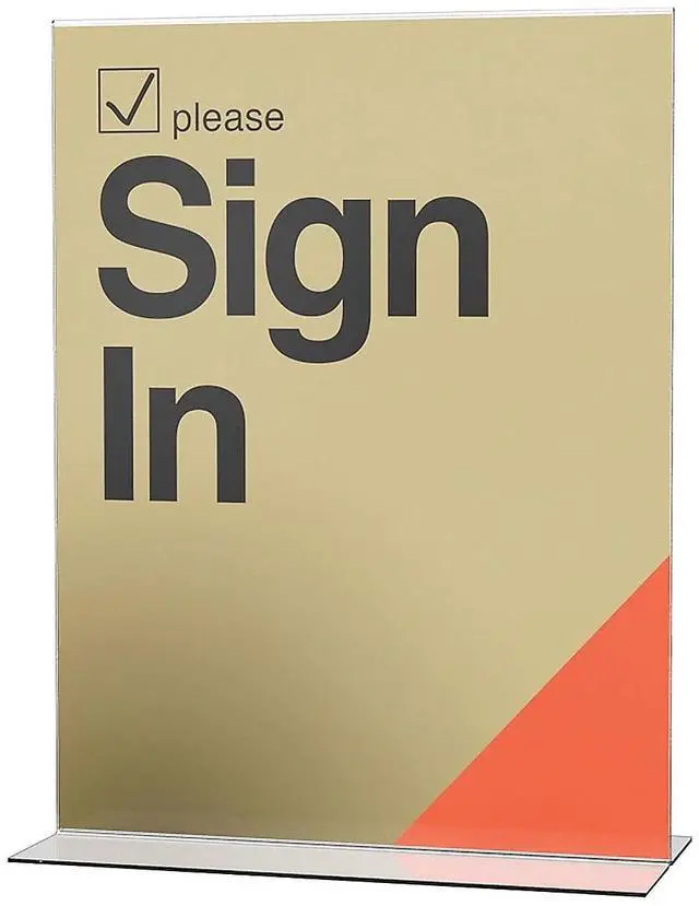 Alt view image 9 of 9 - Lorell Double Sided Frame Acrylic 8.5"x11" Clear 49205