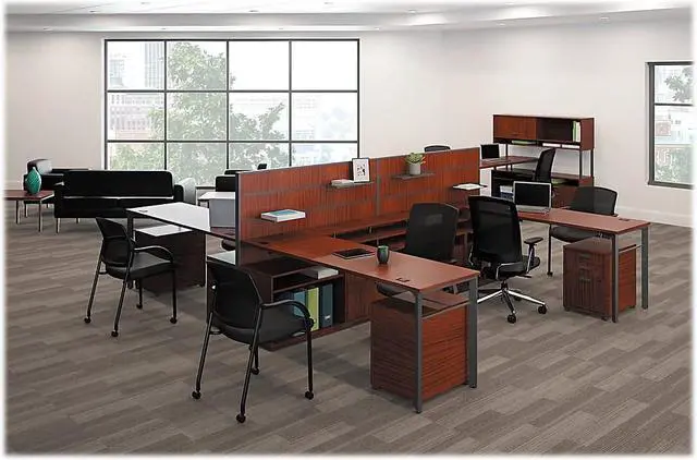 Alt view image 11 of 13 - HON Lota Series Mesh Guest Side Chair Black Fabric Black Base 2285VA10