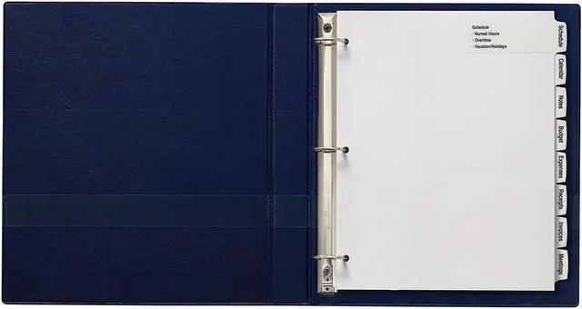 Alt view image 13 of 14 - Avery AVE14439 Easy Peel Label Tab Divider, 8 Tab White - Pack of 6