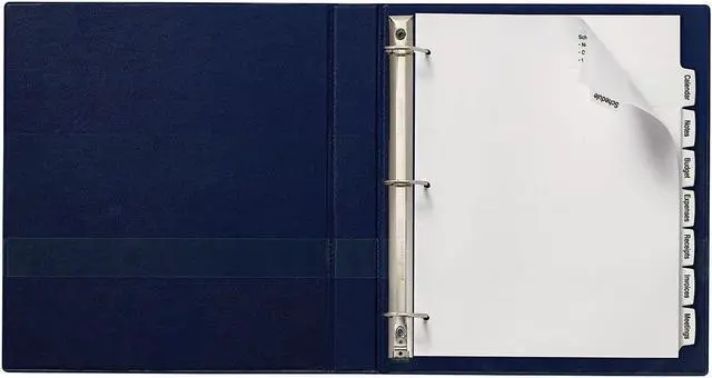 Alt view image 12 of 14 - Avery AVE14439 Easy Peel Label Tab Divider, 8 Tab White - Pack of 6