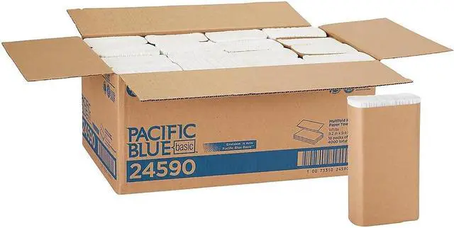 Alt view image 13 of 13 - Envision Multifold Paper Towels 1-Ply 9 1/5 x 9 2/5 White 250/Pack 16 Packs