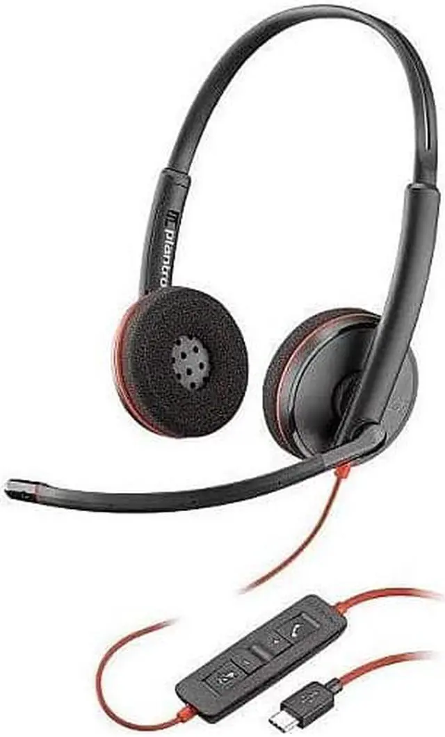 Alt view image 7 of 8 - Plantronics Blackwire 3220 USB-C Headset, On-Ear Mono Headset, Wired