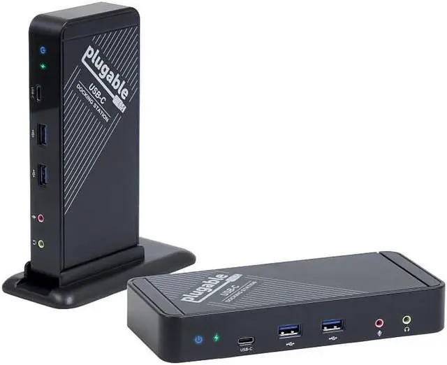 Alt view image 10 of 12 - Plugable USB C Docking Station with Charging, Compatible with Thunderbolt 3 and USB-C MacBooks and Specific Windows, Chromebook, Linux Systems (HDMI Display, 60W Charging, Ethernet, 3x USB 3.0 Ports)