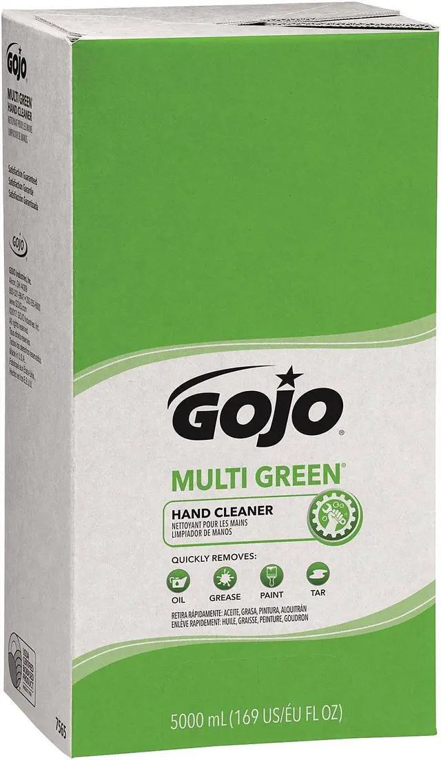 Alt view image 20 of 20 - Gojo MULTI GREEN Hand Cleaner Refill 5000mL Citrus Scent Green 2/Carton 7565