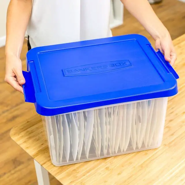 Alt view image 16 of 18 - Bankers Box Heavy Duty Plastic File Storage 14 1/8 x 17 2/5 x 10 3/5 Clear 0086201