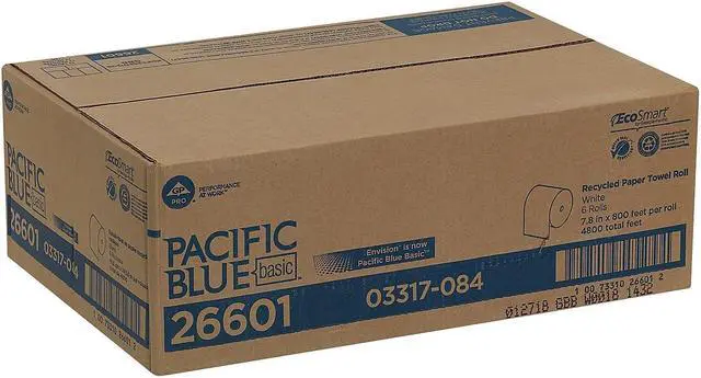 Alt view image 13 of 17 - Georgia Pacific 26601 Envision High-Capacity Nonperforated Paper Towel, 7-7/8 x 800', White, 6/Carton