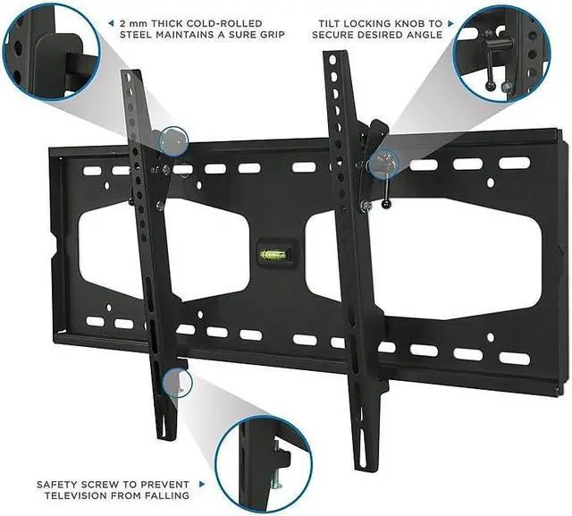 Alt view image 12 of 13 - Mount-It! TV Wall Mount with Tilt for 32" to 55" Flat Screen Displays (MI-1131L)