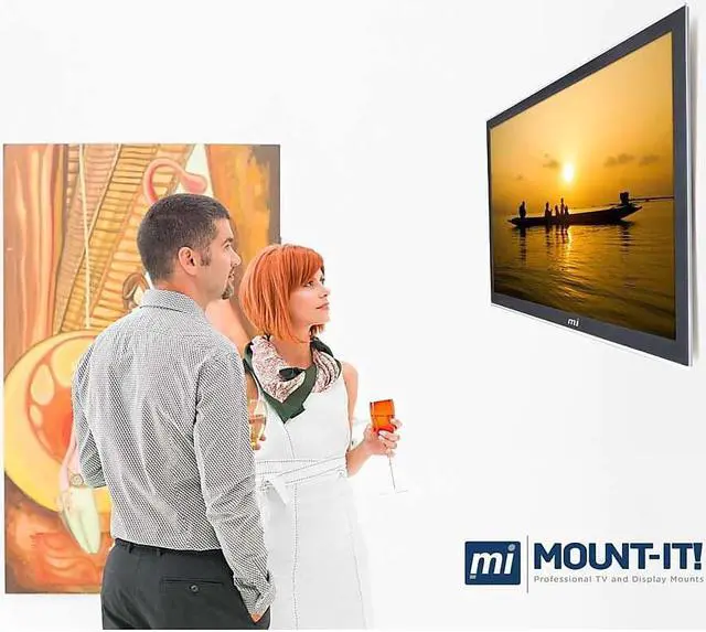 Alt view image 9 of 13 - Mount-It! TV Wall Mount with Tilt for 32" to 55" Flat Screen Displays (MI-1131L)