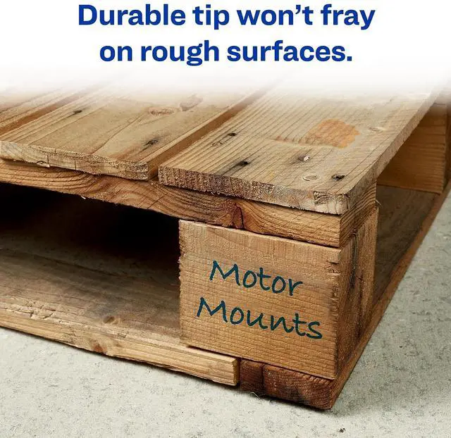 Alt view image 12 of 15 - Avery Marks-A-Lot Regular Desk-Style Permanent Marker Chisel Tip Blue Dozen