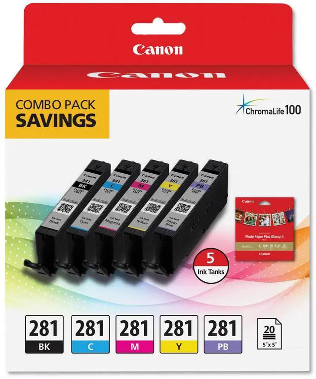Alt view image 9 of 10 - Canon CLI-281 Ink Cartridge/Paper Kit Combo Pack Ink Cartridge/Paper Kit