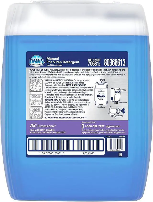 Alt view image 7 of 10 - Dawn Dishwashing Liquid, Original Scent, 5 Gal. Pail, 1/Carton