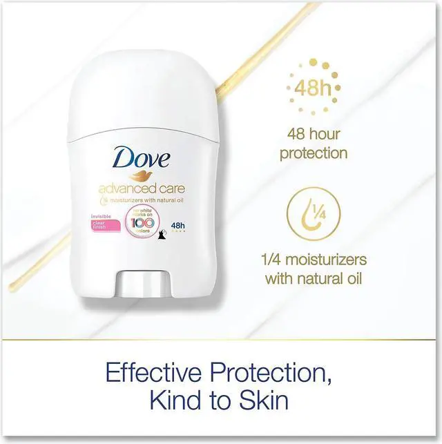 Alt view image 10 of 12 - Dove Invisible Solid Antiperspirant Deodorant, Floral Scent, 0.5 Oz 66801EA