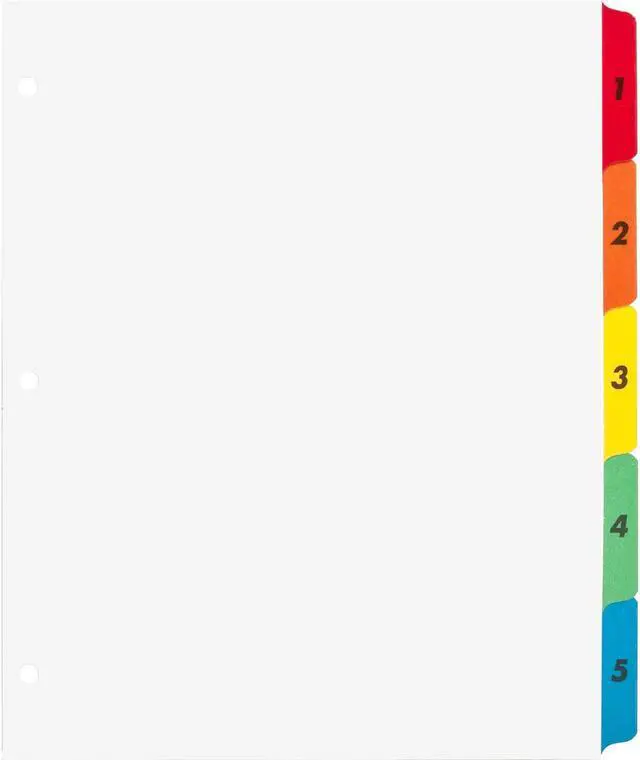 Main image of Business Source Index Dividers w/TOC Page 1-5 8-1/2"x11" 5 Tabs/ST Multi 21900