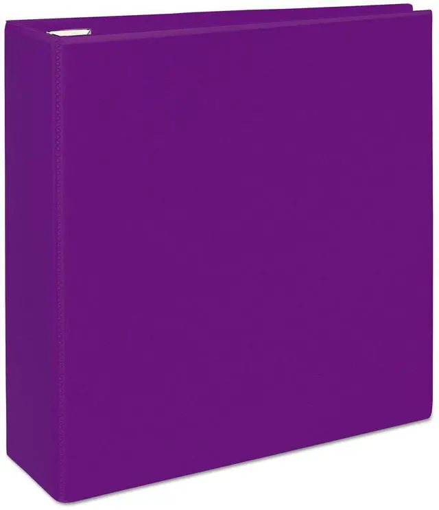 Alt view image 2 of 20 - Avery Heavy-Duty View Binder w/Locking EZD Rings 3" Cap Purple 79810
