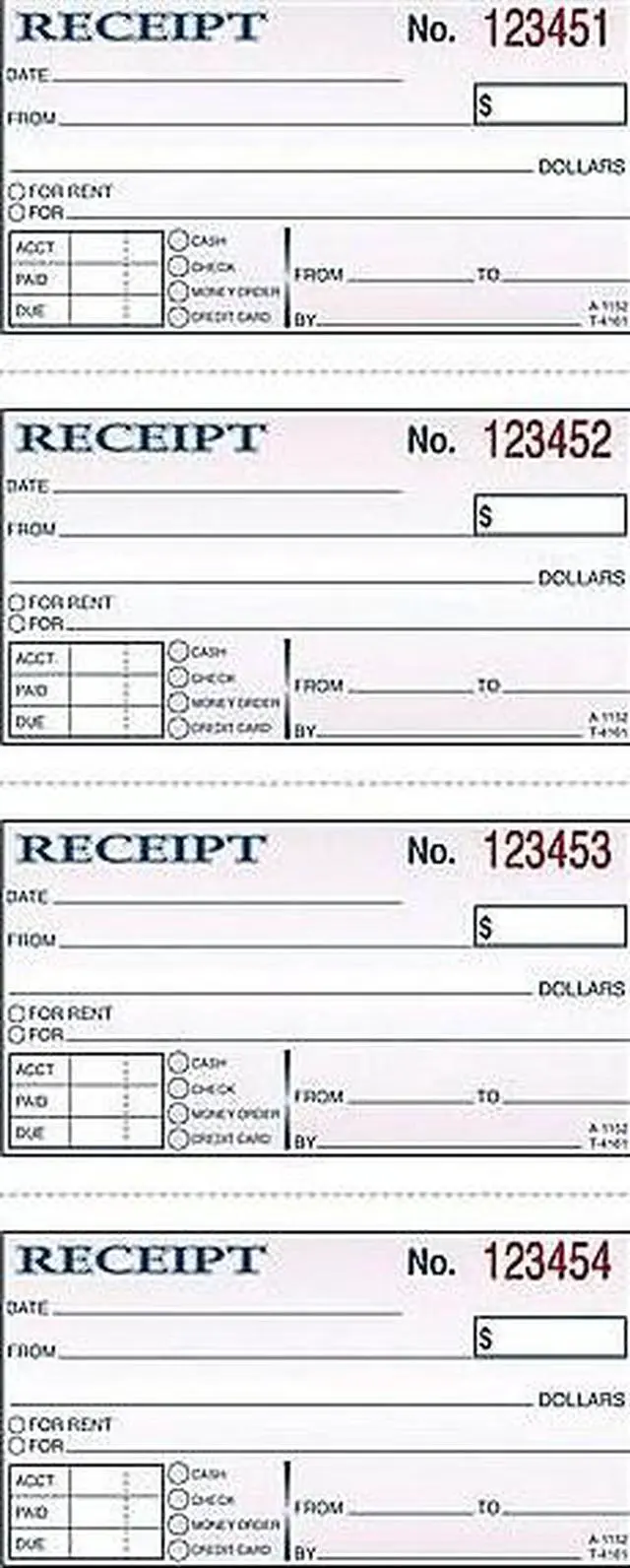 Alt view image 3 of 4 - Adams Receipt Book 2.75"L x 4.75"W 200 Sets/Book (DC1152) 195982