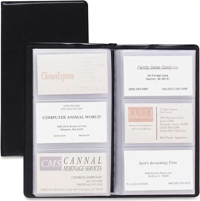 Alt view image 4 of 9 - Cardinal Business Basics Sealed Vinyl 72 Card File