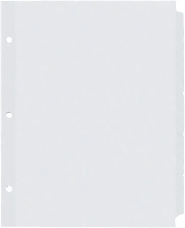 Alt view image 15 of 18 - Universal Self-Tab Index Dividers, 5-Tab, 11 X 8.5, White, 36 Sets 20835