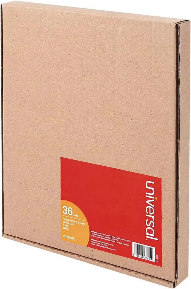 Alt view image 18 of 18 - Universal Self-Tab Index Dividers, 5-Tab, 11 X 8.5, White, 36 Sets 20835