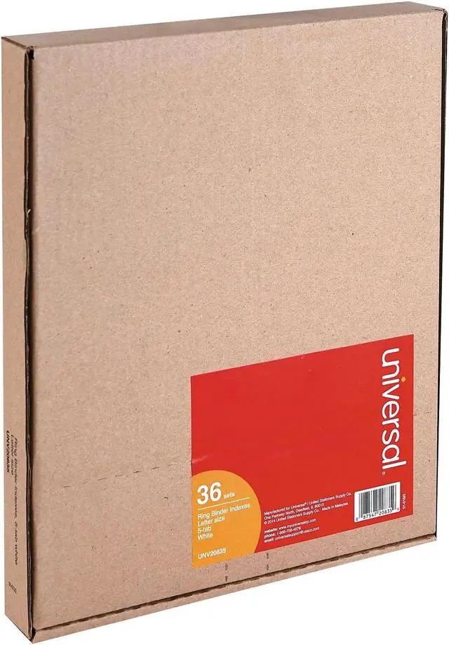Alt view image 17 of 18 - Universal Self-Tab Index Dividers, 5-Tab, 11 X 8.5, White, 36 Sets 20835